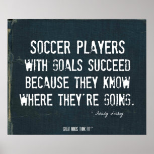 Poster de objetivos de futebol em Denim estripado 