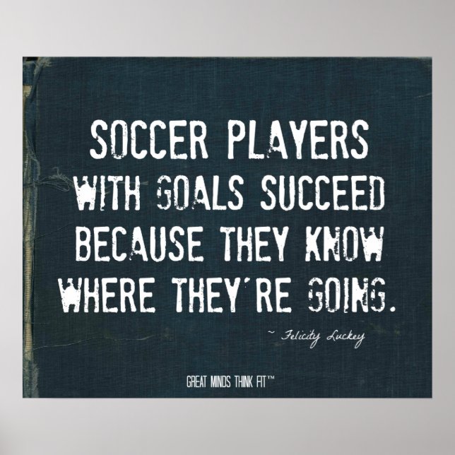 Poster de objetivos de futebol em Denim estripado  (Frente)