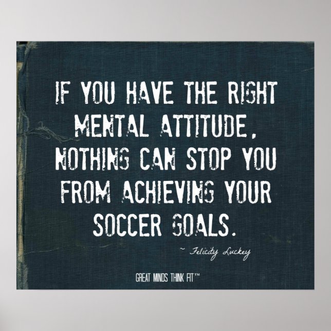 Poster de objetivos de futebol em Denim estripado  (Frente)