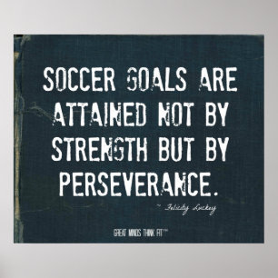 Poster de objetivos de futebol em Denim estripado 