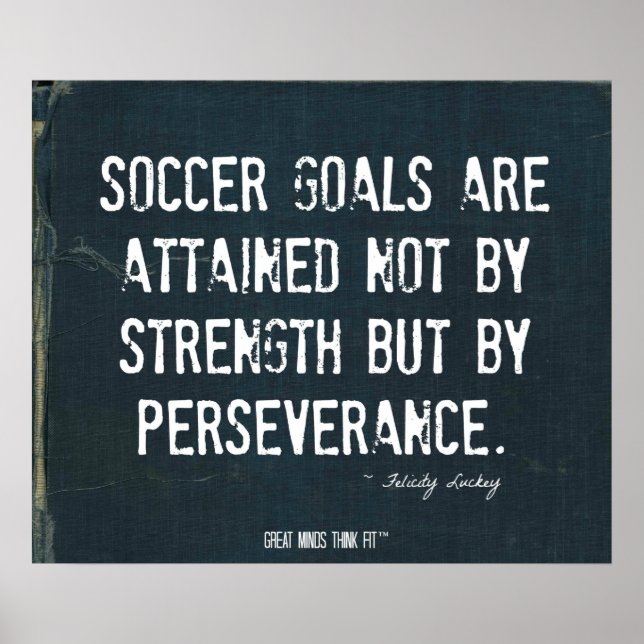 Poster de objetivos de futebol em Denim estripado  (Frente)