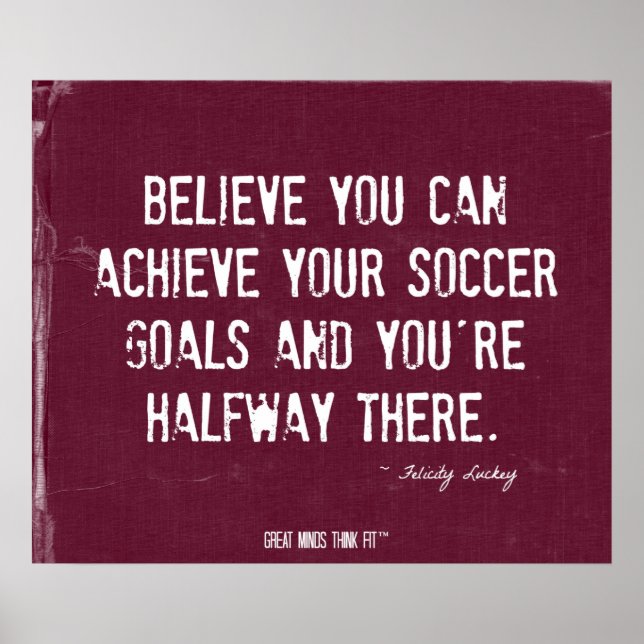 Poster de objetivos de futebol em Maroon Denim 010 (Frente)