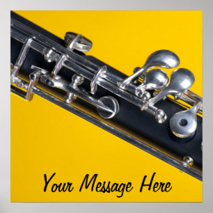 Poster de Oboe no fundo amarelo