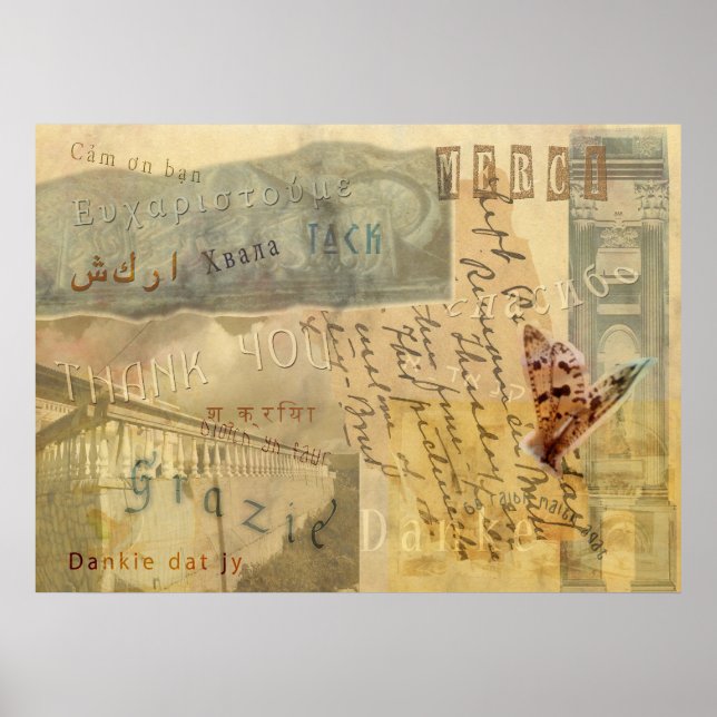 Pôster Dê Obrigados para a Ação de Graças (Frente)