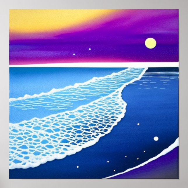 Poster de Oceano Violeta de Verão (Frente)