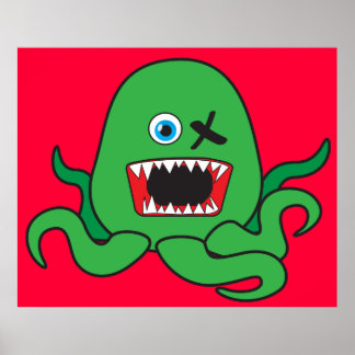 Poster de Octomonster Verde