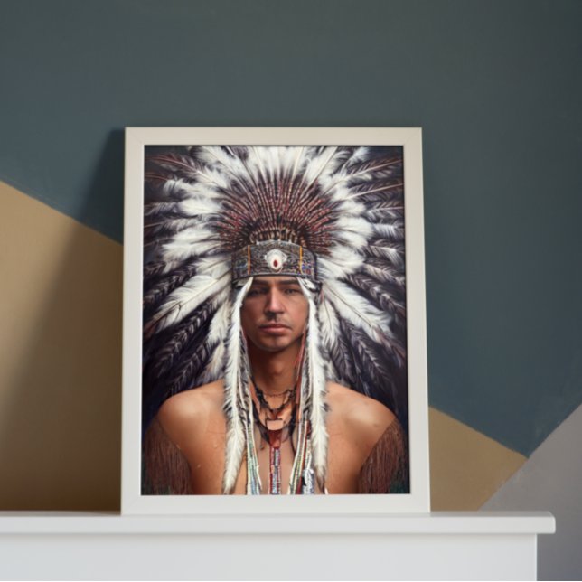 Poster de Ojibwa Americano Nativo (Criador carregado)