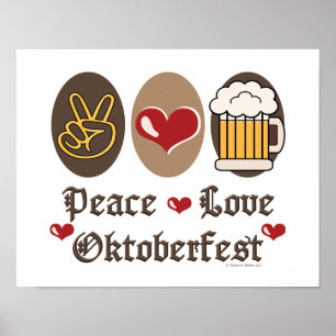Poster de Oktoberfest do amor da paz
