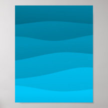 Poster de ondas azuis