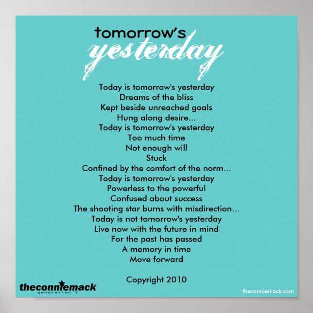 Poster de ontem de amanhã (Frente)