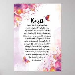 Poster de Oração de Caligrafia Personalizada, Ep