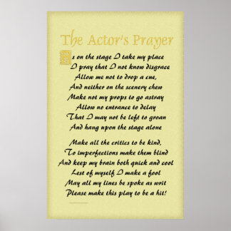 Poster de Oração do Ator