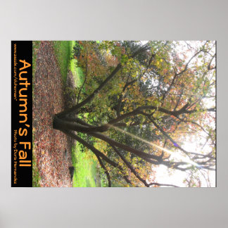 Poster de outono de Tree Light Ray Autumn