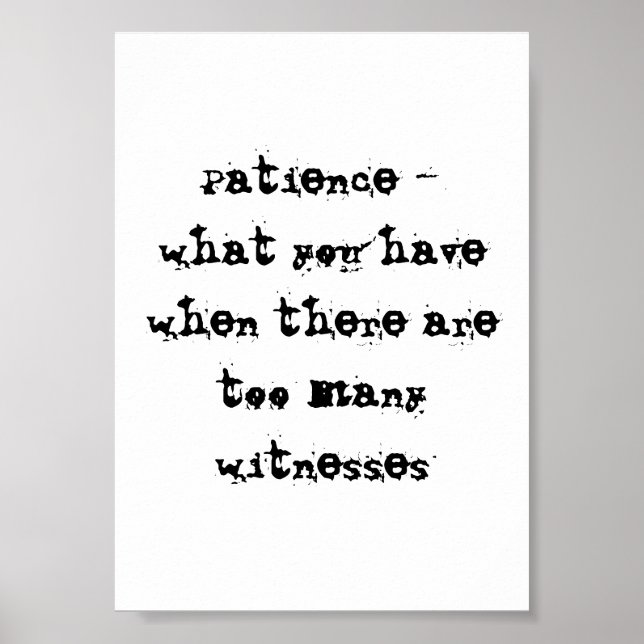 Poster de paciência (Frente)