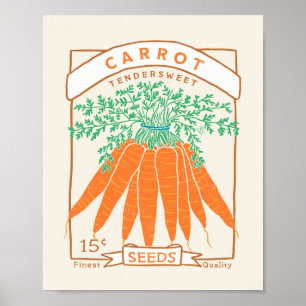 Poster de Pacote de Sementes de Cenoura