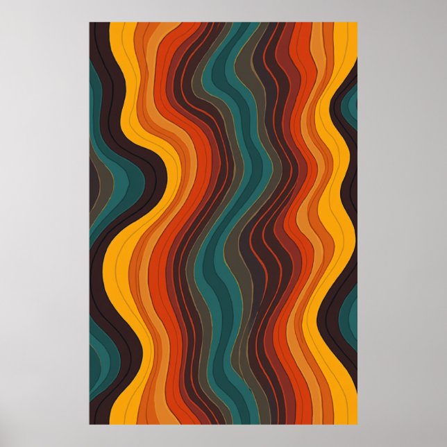 Poster de Padrão Geométrico Dinâmico (Frente)