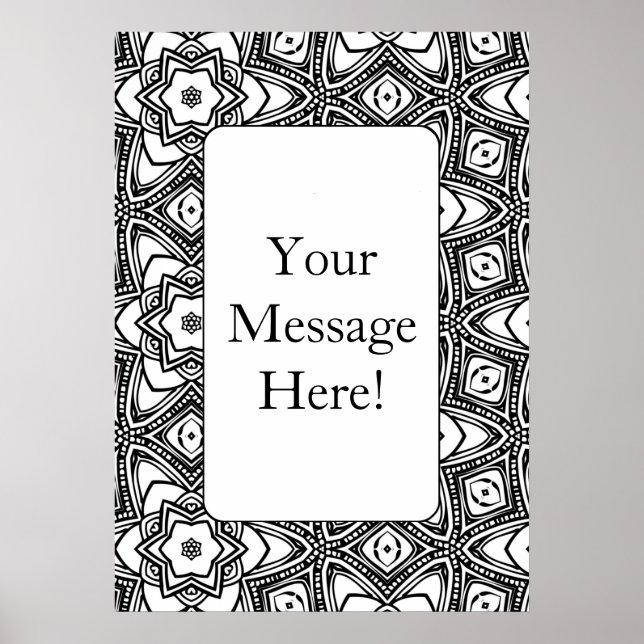 Poster de Página de Coloração do Adulto de Quadro  (Frente)