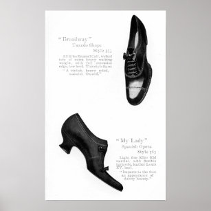 Poster de Página do Catálogo de Calçados Vintage