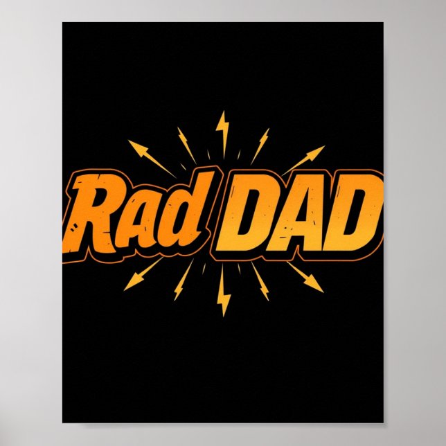 Poster de Pai de Rad - Presente do Dia de os pais  (Frente)