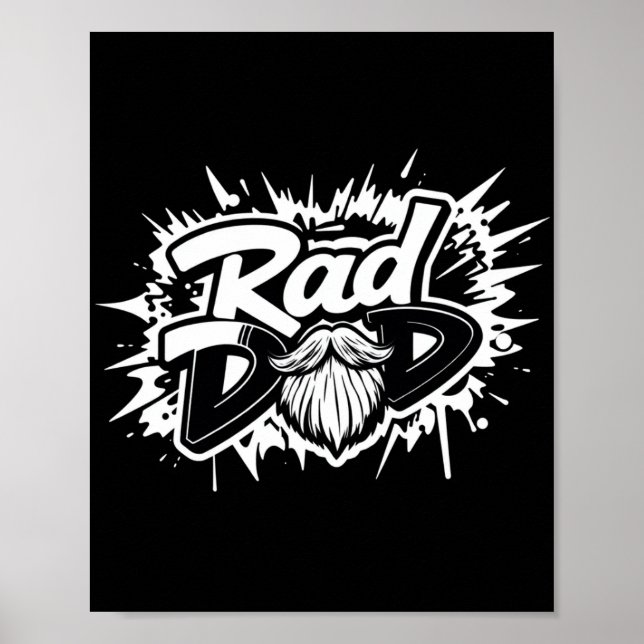 Poster de Pai de Rad - Presente do Dia de os pais  (Frente)