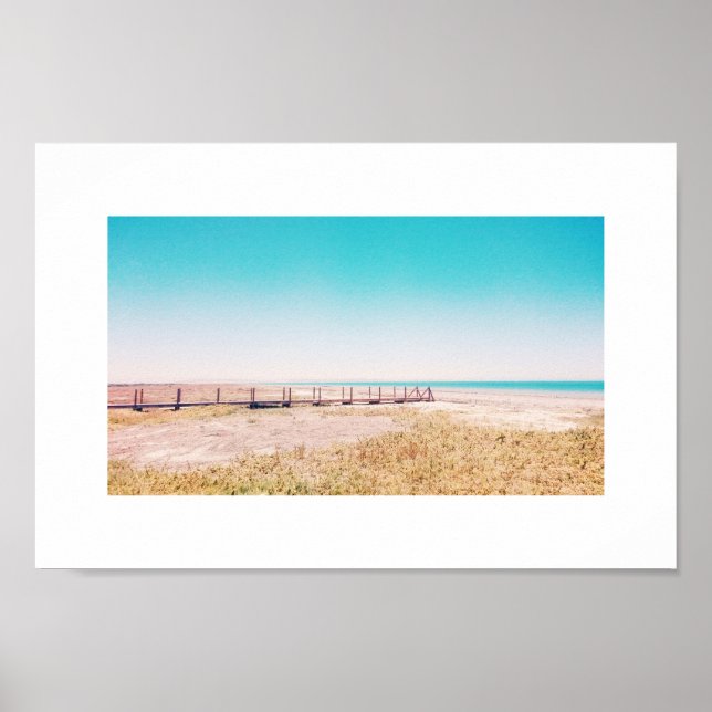 Poster de Paisagem Azul Pink Pastel de Passo da Pr (Frente)