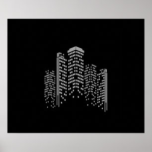 Poster de paisagem da cidade