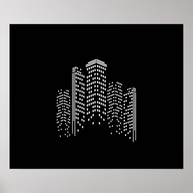 Poster de paisagem da cidade (Frente)