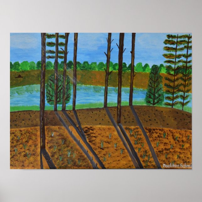 Poster de Paisagem de Verão (Frente)