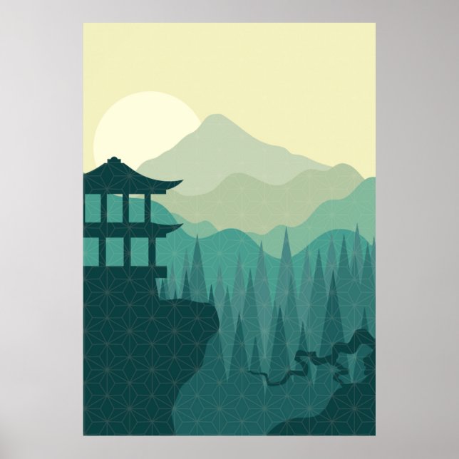 Poster de Paisagem Japonês (Frente)