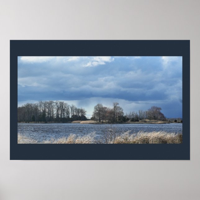 Poster de paisagem turva (Frente)