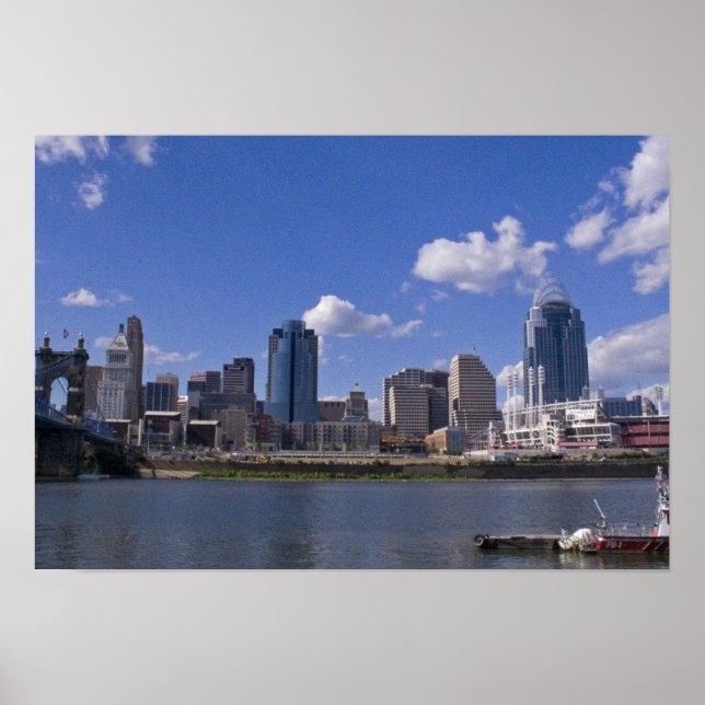 Poster de paisagem urbana Cincinnati (Frente)