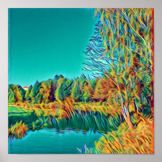 Poster de Paisagem Verde Amarela (Frente)