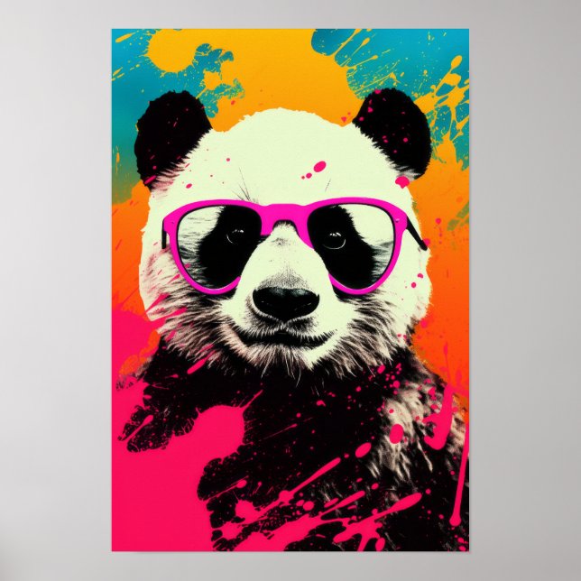 Poster de Panda Psicodélica Criptica - Pan de Mesm (Frente)