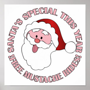 poster de papai noel de bigode
