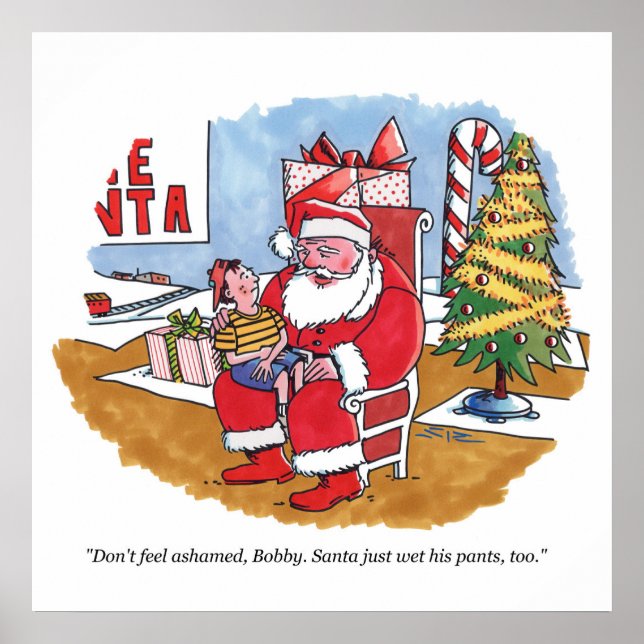 poster de papai noel de fossa molhada (Frente)