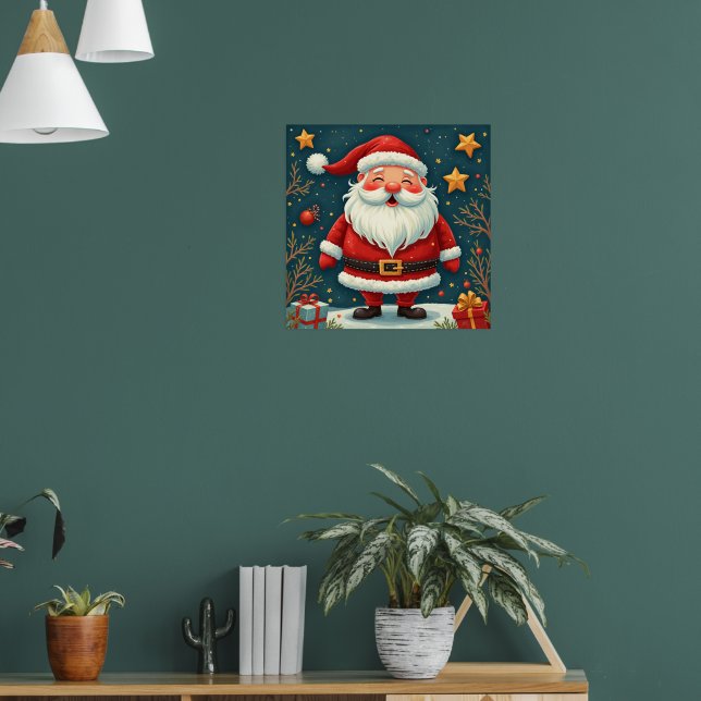 poster de papai noel de natal (Sala de Estar 1)