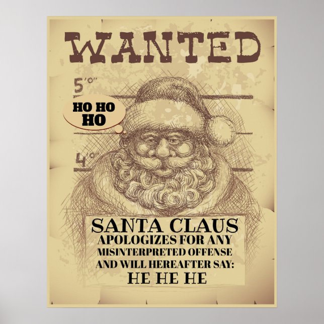 Poster de Papai noel engraçado (Frente)