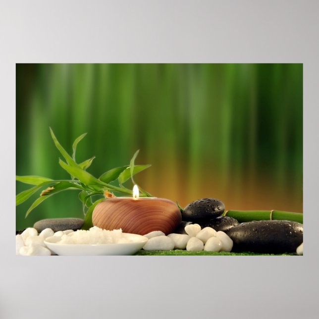 Poster de papel con objetos de spa (Frente)