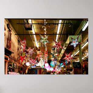 Poster de papel das lanternas da estrela