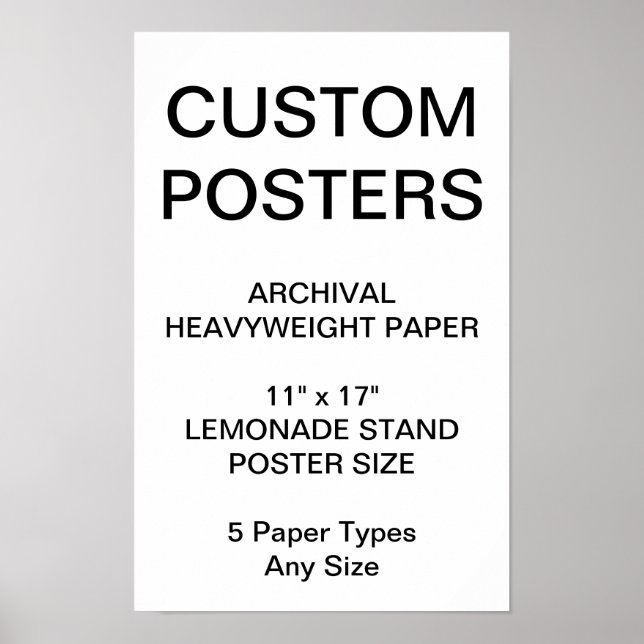 Poster de papel físico personalizado personalizado (Frente)