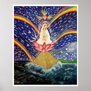 Poster de papel matte da ascensão feminino divina