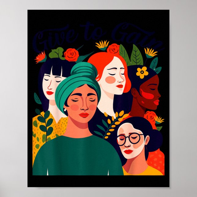 Poster Dê para ganhar flor do dia internacional das mulhe (Frente)