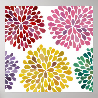 Poster de Parede de Abertura do Flor de Arte da Sa