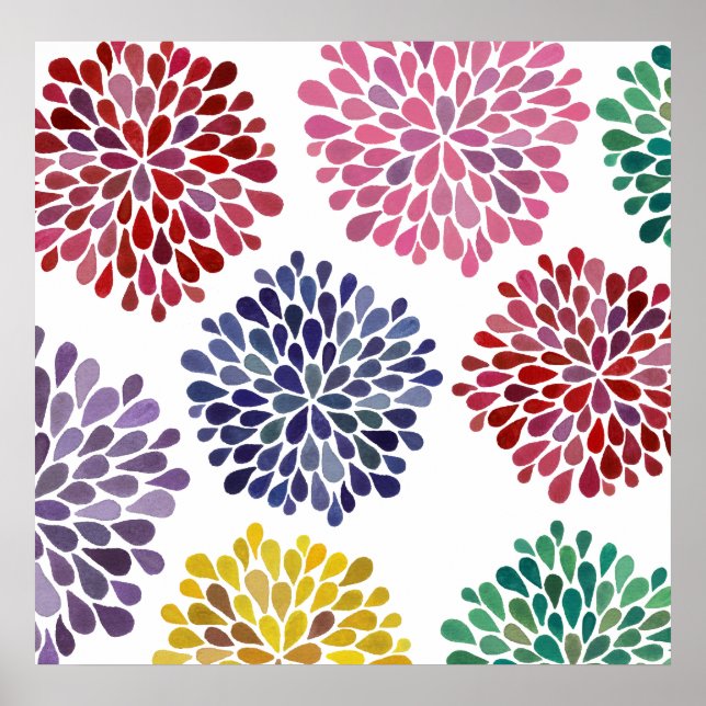 Poster de Parede de Abertura do Flor de Arte da Sa (Frente)