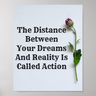 Poster de Parede de Cotação Inspiracional Motiva