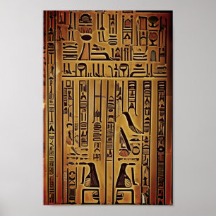 Poster de parede de Hieroglyph