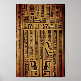 Poster de parede de Hieroglyph