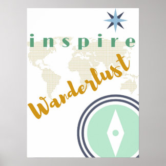 Poster de Parede - Inspire Wanderlust - Wall Art