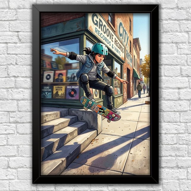 Poster de Parede para Quarto de Skate Urbano Moder (Criador carregado)