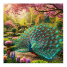 Poster de Parede Peacock Maiúsculo Personalizado